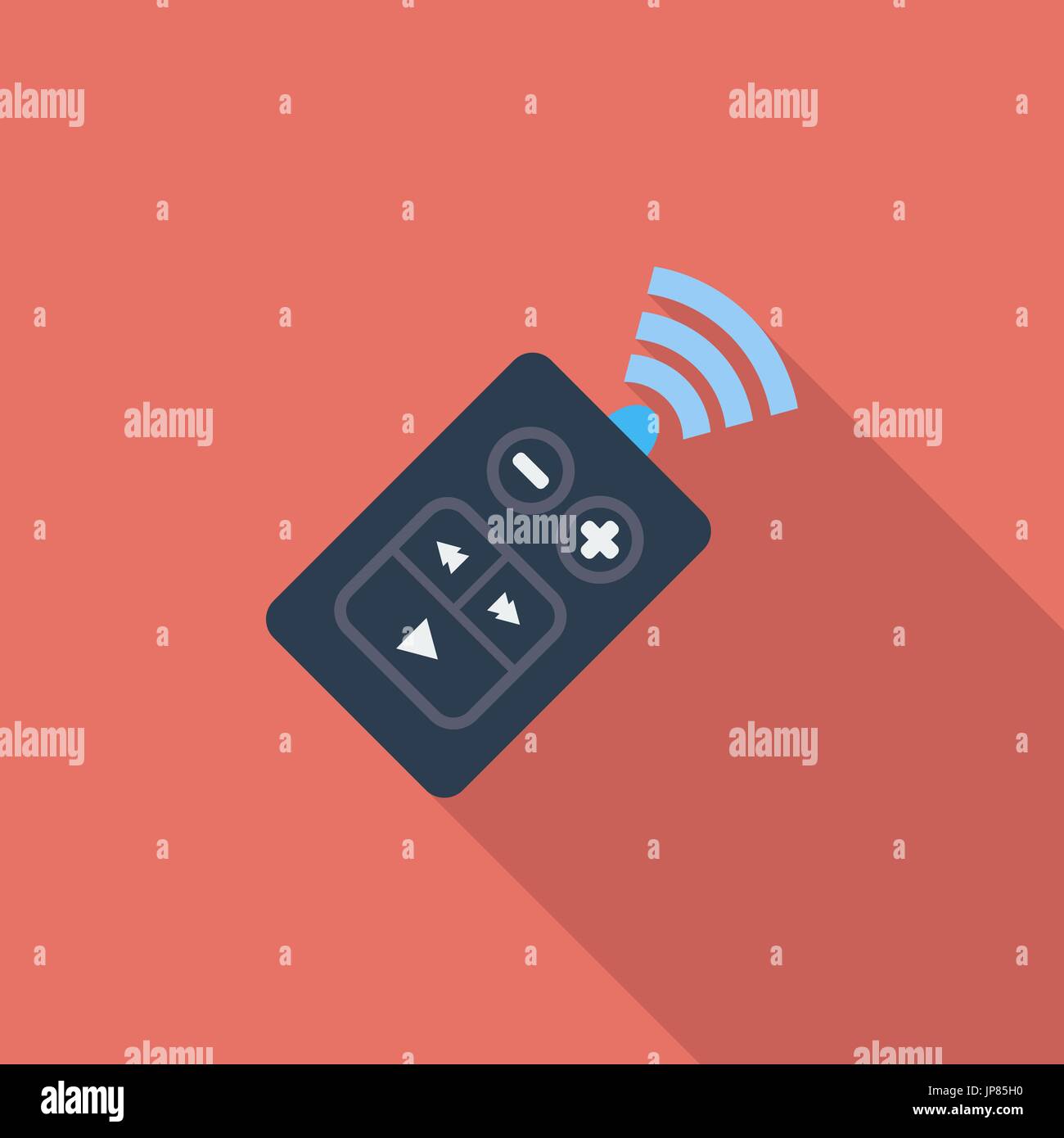 Car remote control icon. Flat vector related icon with long shadow for web and mobile applications. It can be used as - logo, pictogram, icon, infogra Stock Vector