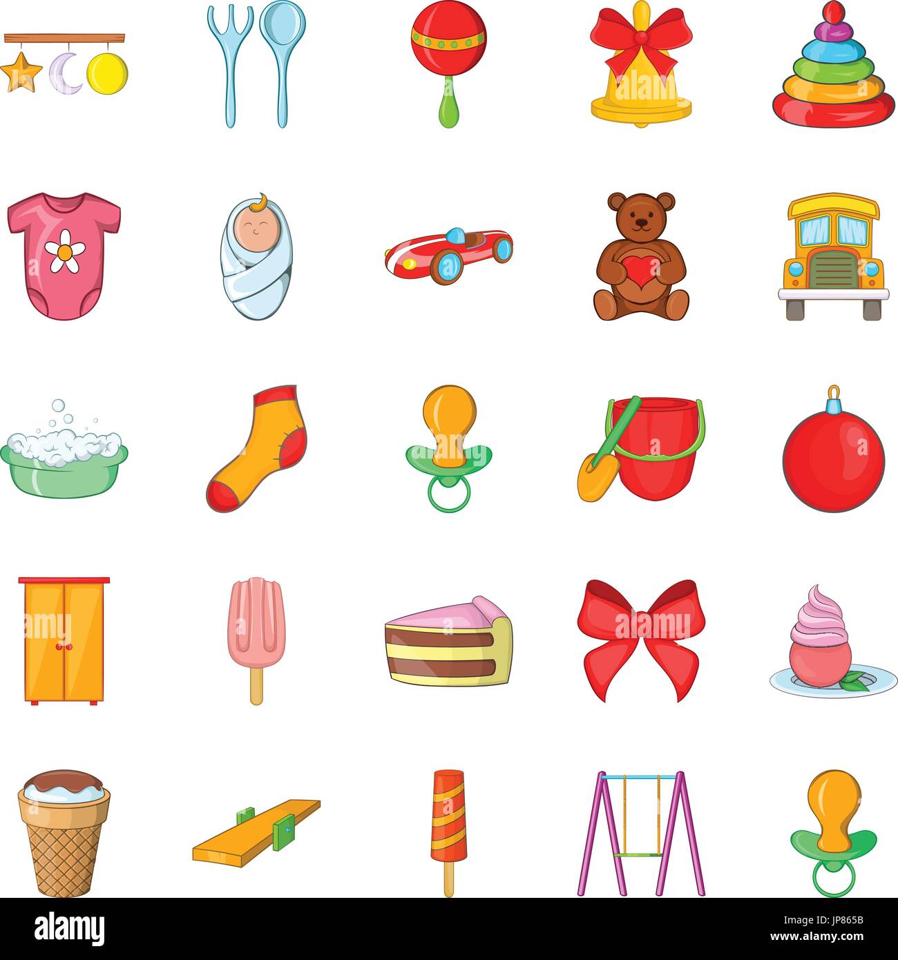 Kid icons set, cartoon style Stock Vector Image & Art - Alamy