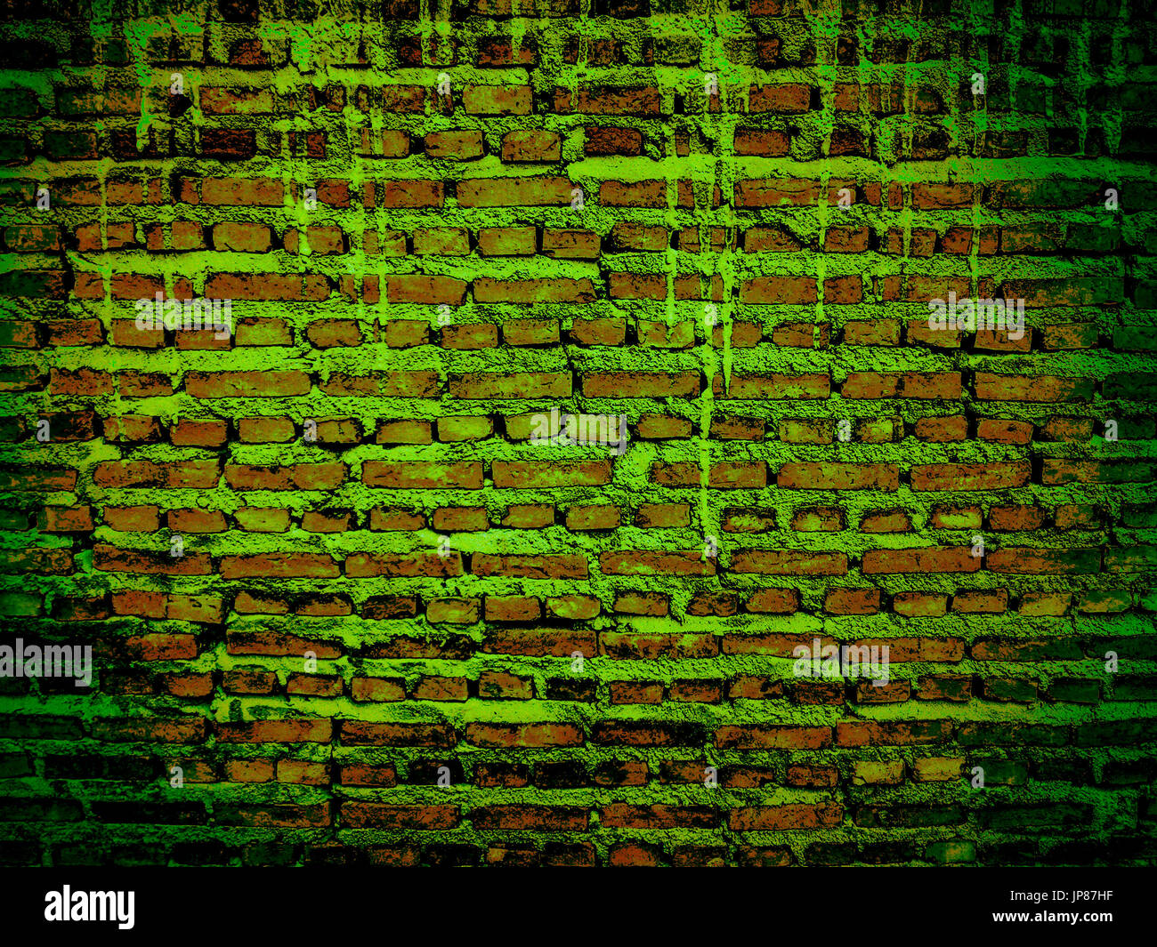 green brick wall background Stock Photo Alamy