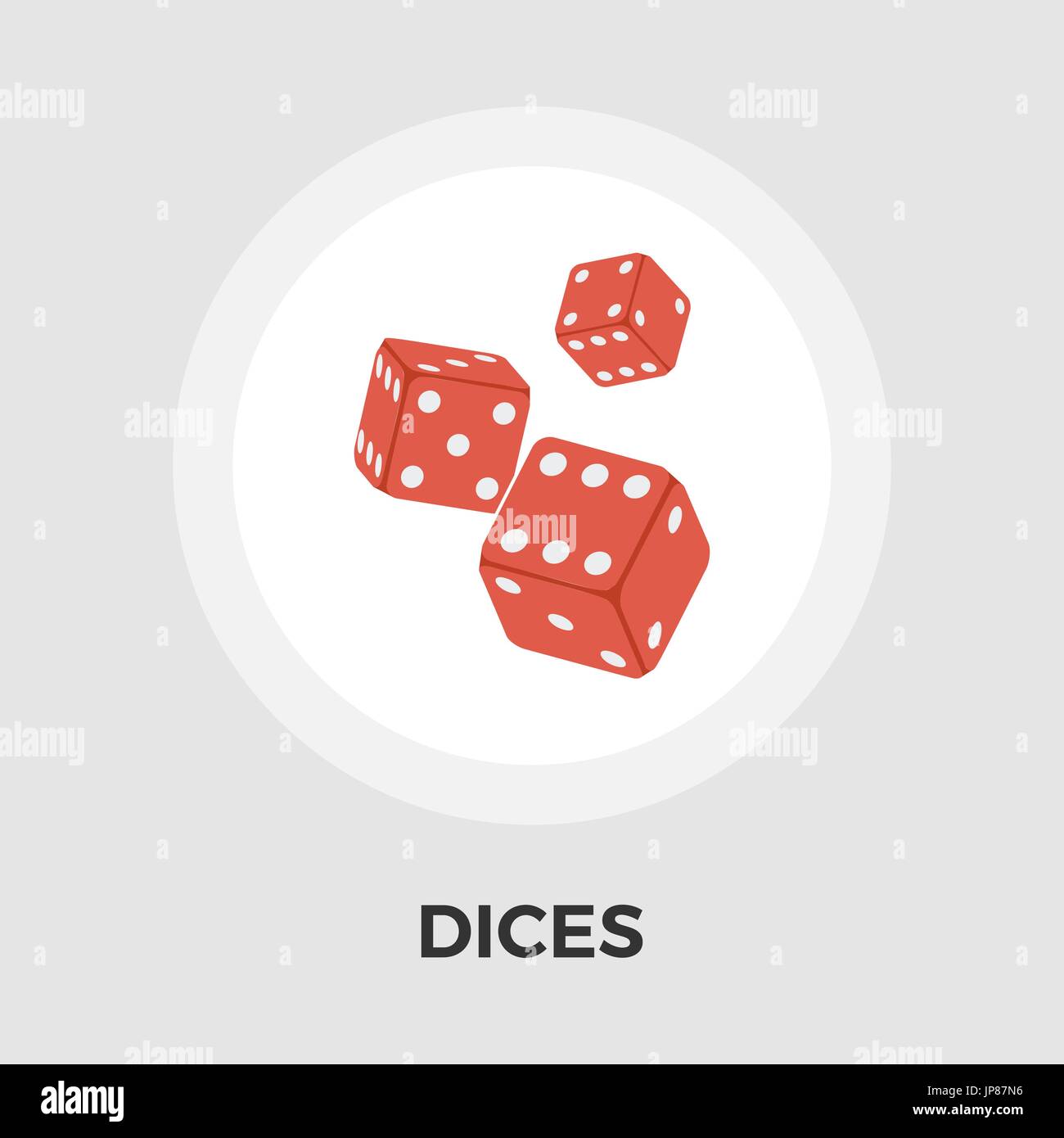 Dices icon vector. Flat icon isolated on the white background. Editable EPS file. Vector illustration. Stock Vector