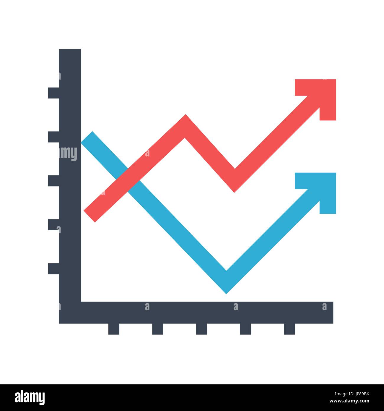 Line Diagram Flat Vector Icon. Flat icon isolated on the white ...