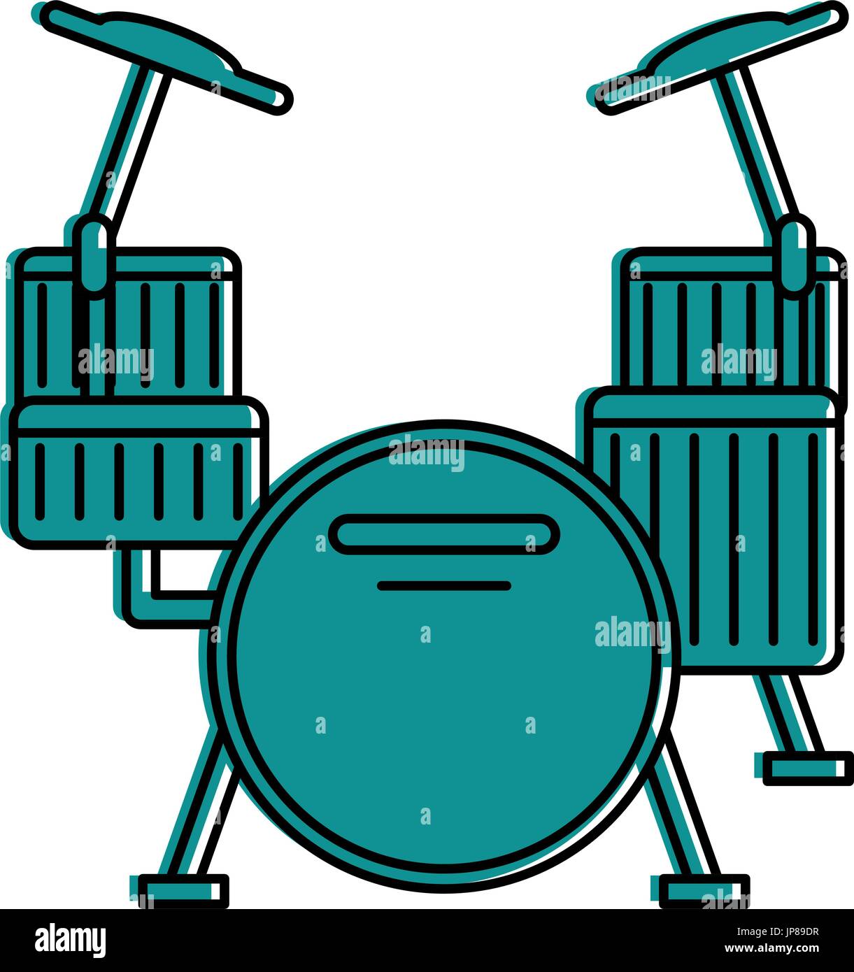 drum set musical instrument icon image Stock Vector