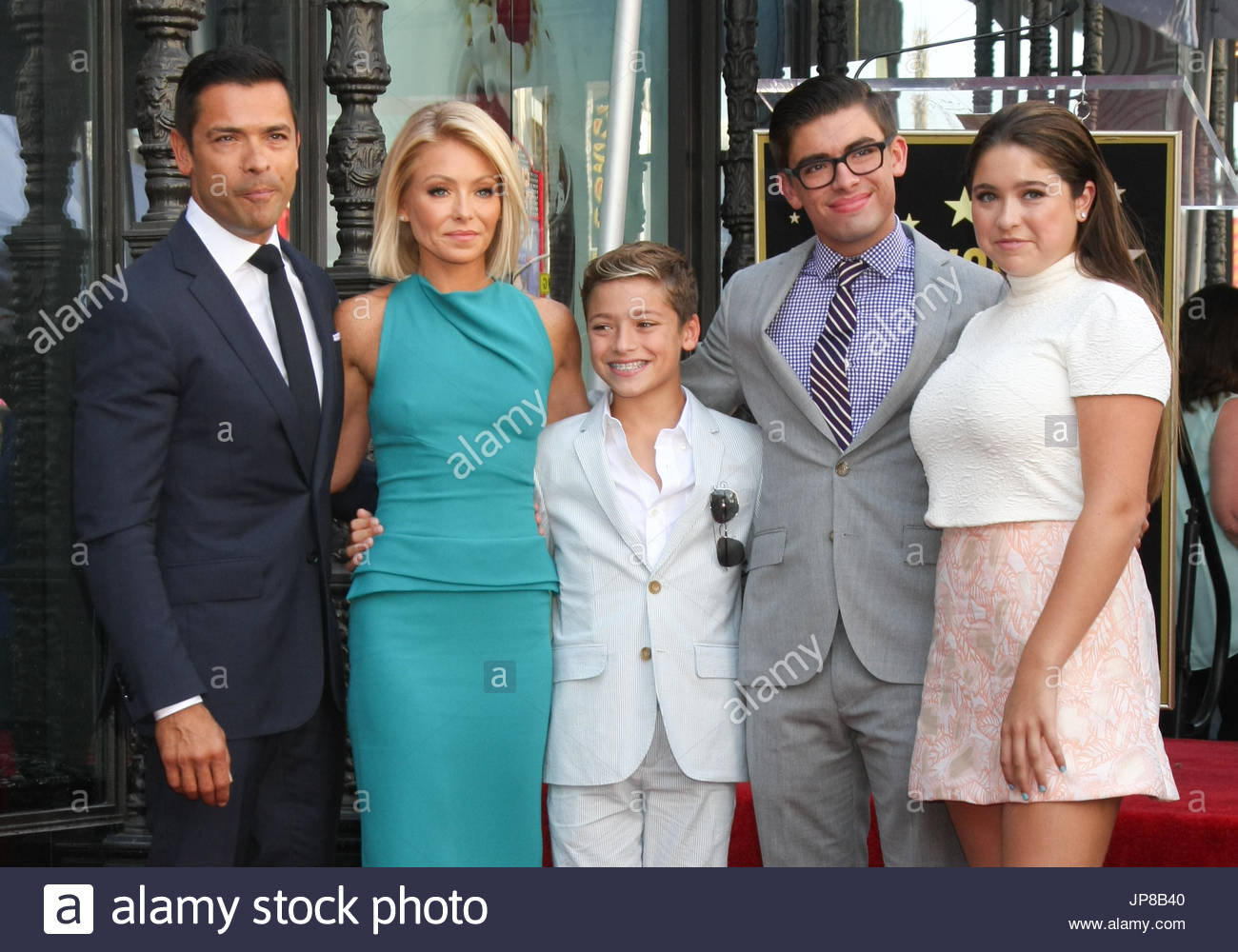 Kelly Ripa, Mark Consuelos, Lola Grace Consuelos, Michael Joseph Stock