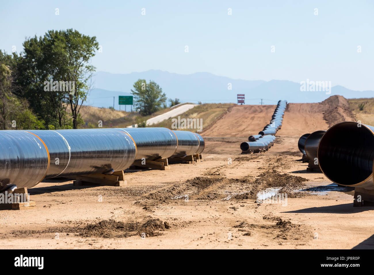 Construction of gas pipeline Trans Adriatic Pipeline TAP in north