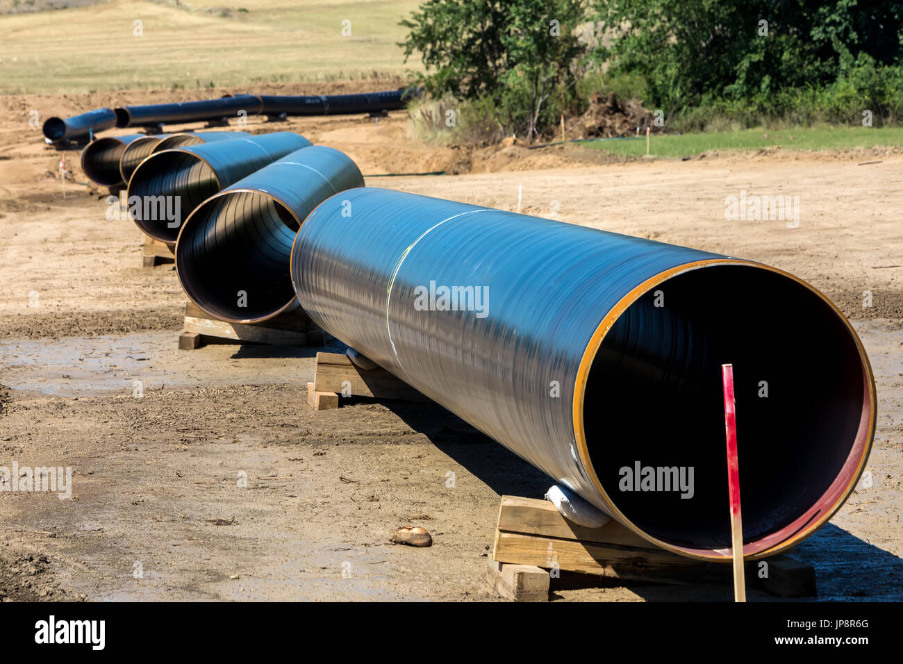 Construction of gas pipeline Trans Adriatic Pipeline TAP in north