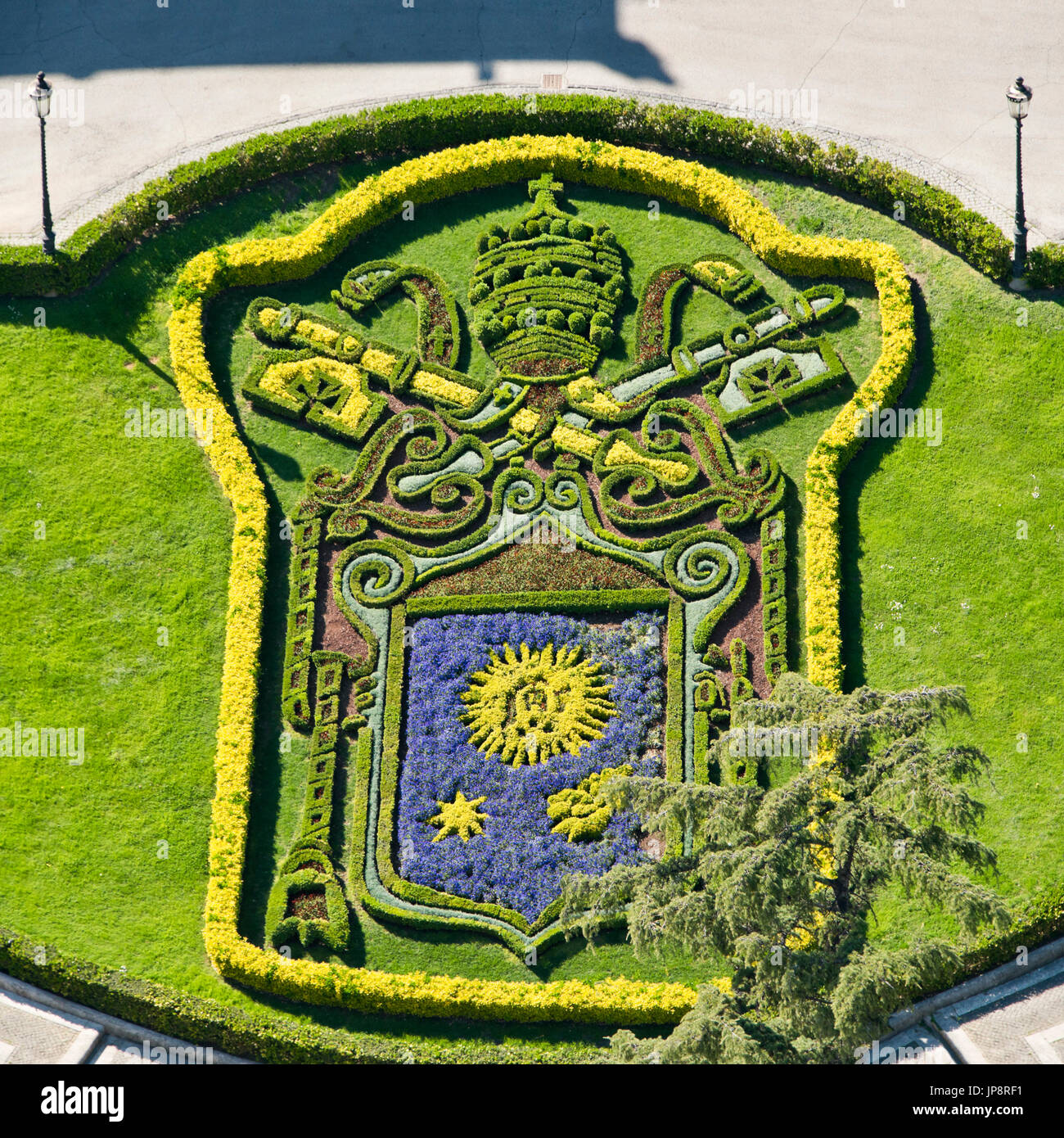 Coat of arms of his holiness francis papal coat of hires stock