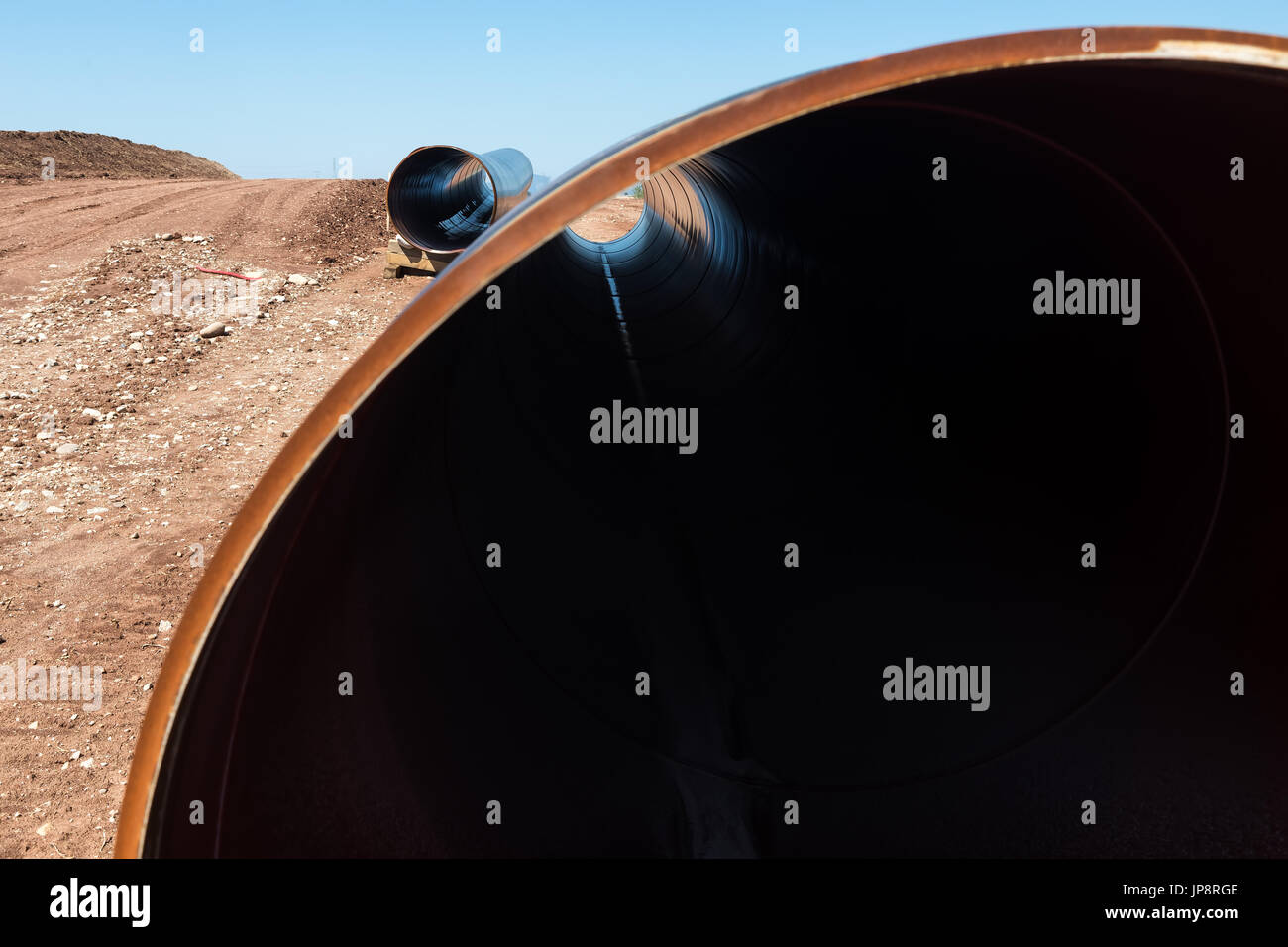 Construction of gas pipeline Trans Adriatic Pipeline TAP in north