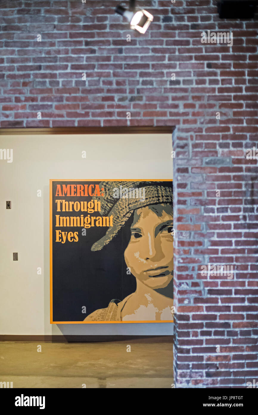 Johnstown, Pennsylvania - The Heritage Discovery Center features a permanent exhibit, "America: Through Immigrant Eyes." The exhibit tells the story o Stock Photo