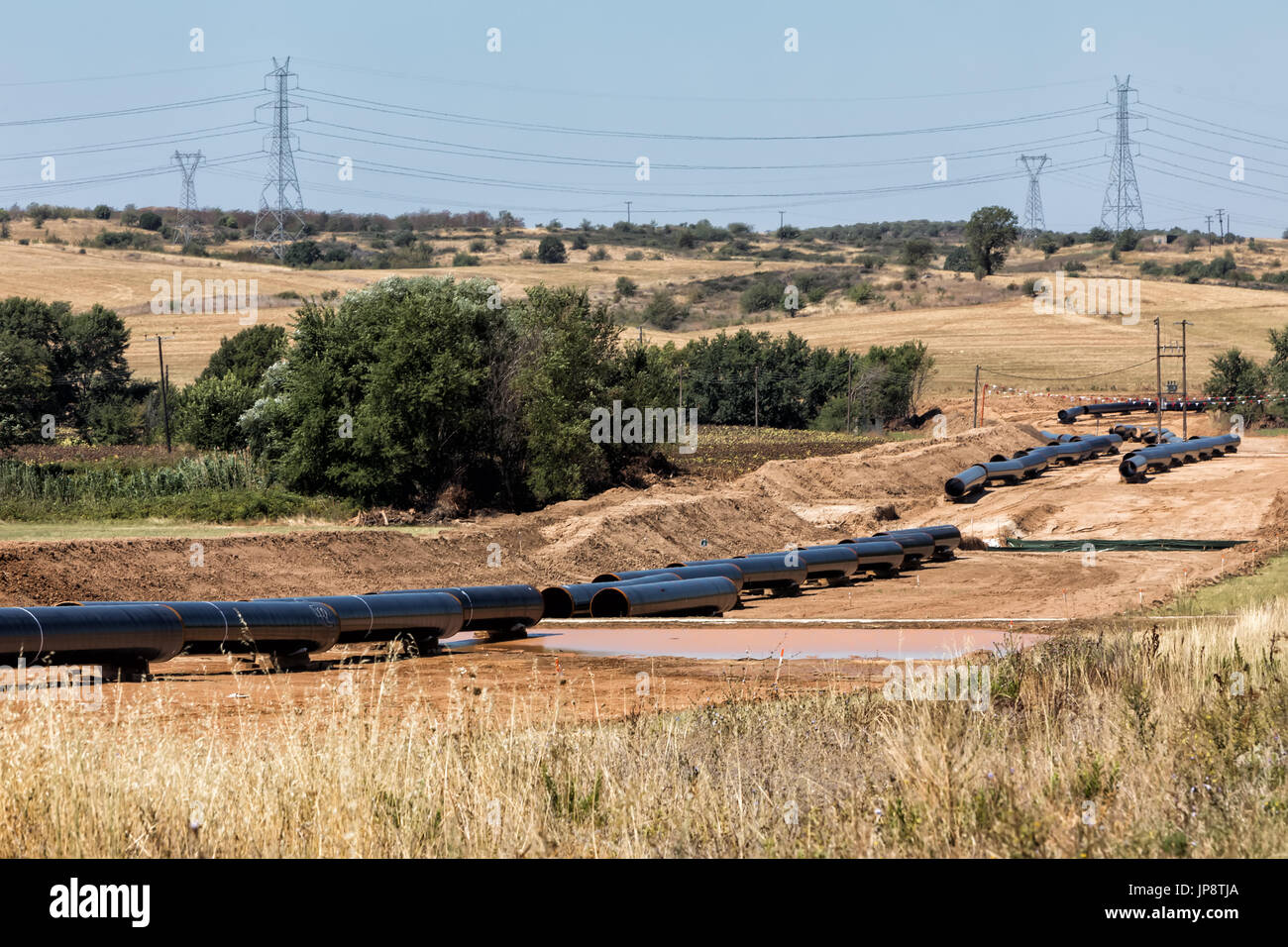 Construction of gas pipeline Trans Adriatic Pipeline TAP in north