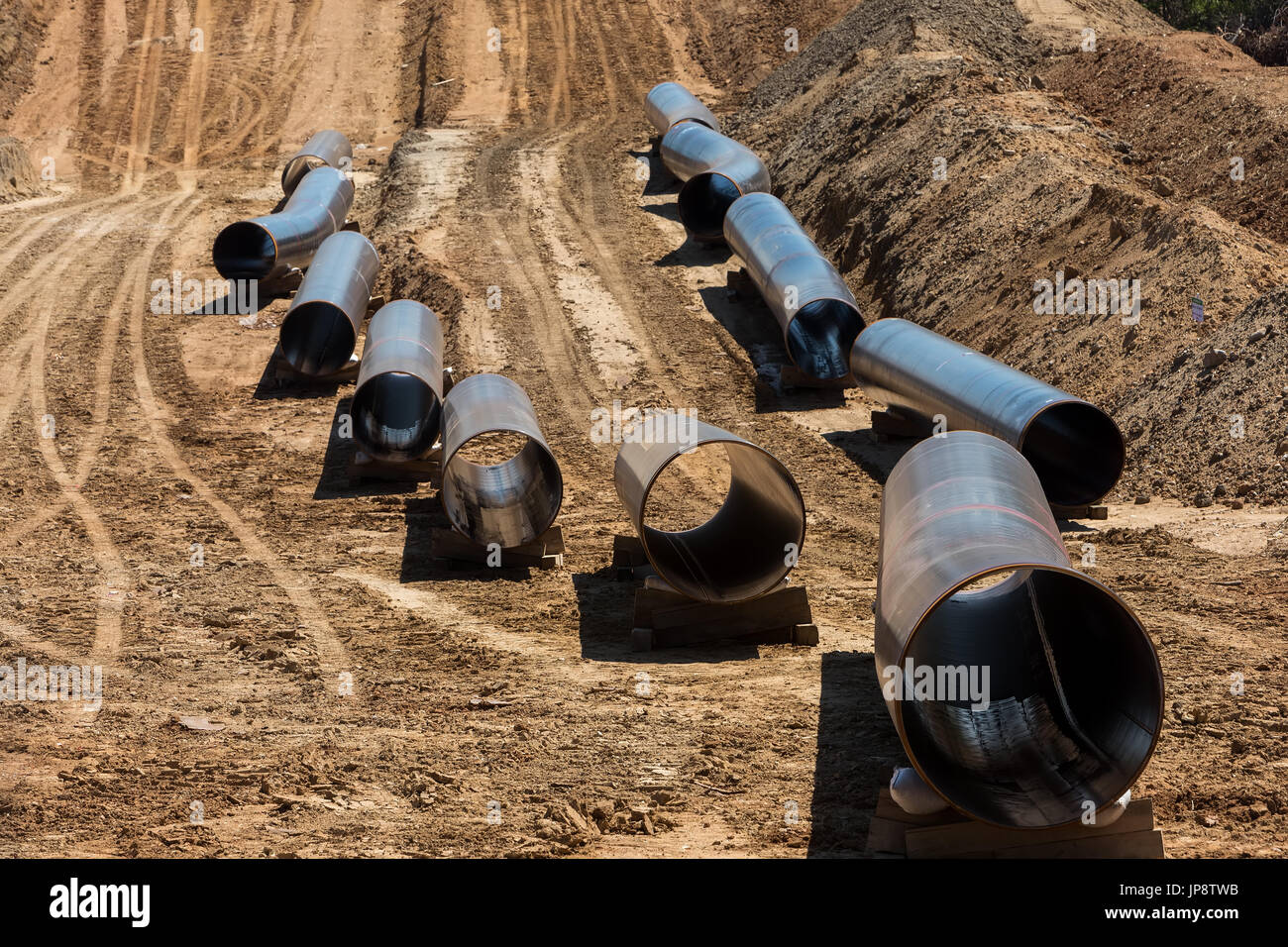Construction of gas pipeline Trans Adriatic Pipeline TAP in north