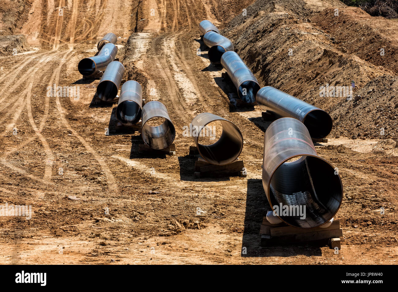 Construction of gas pipeline Trans Adriatic Pipeline TAP in north