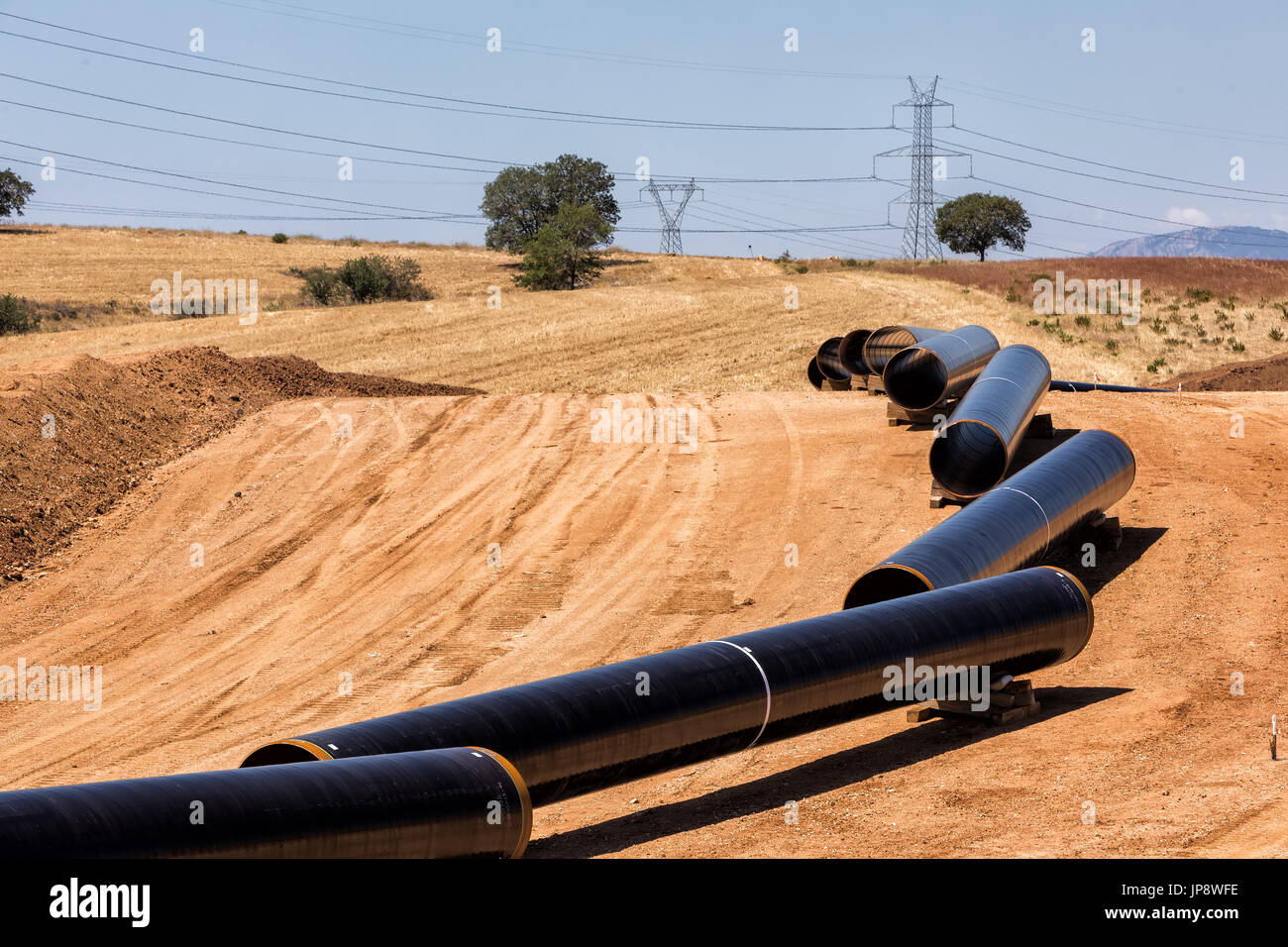 Construction of gas pipeline Trans Adriatic Pipeline TAP in north