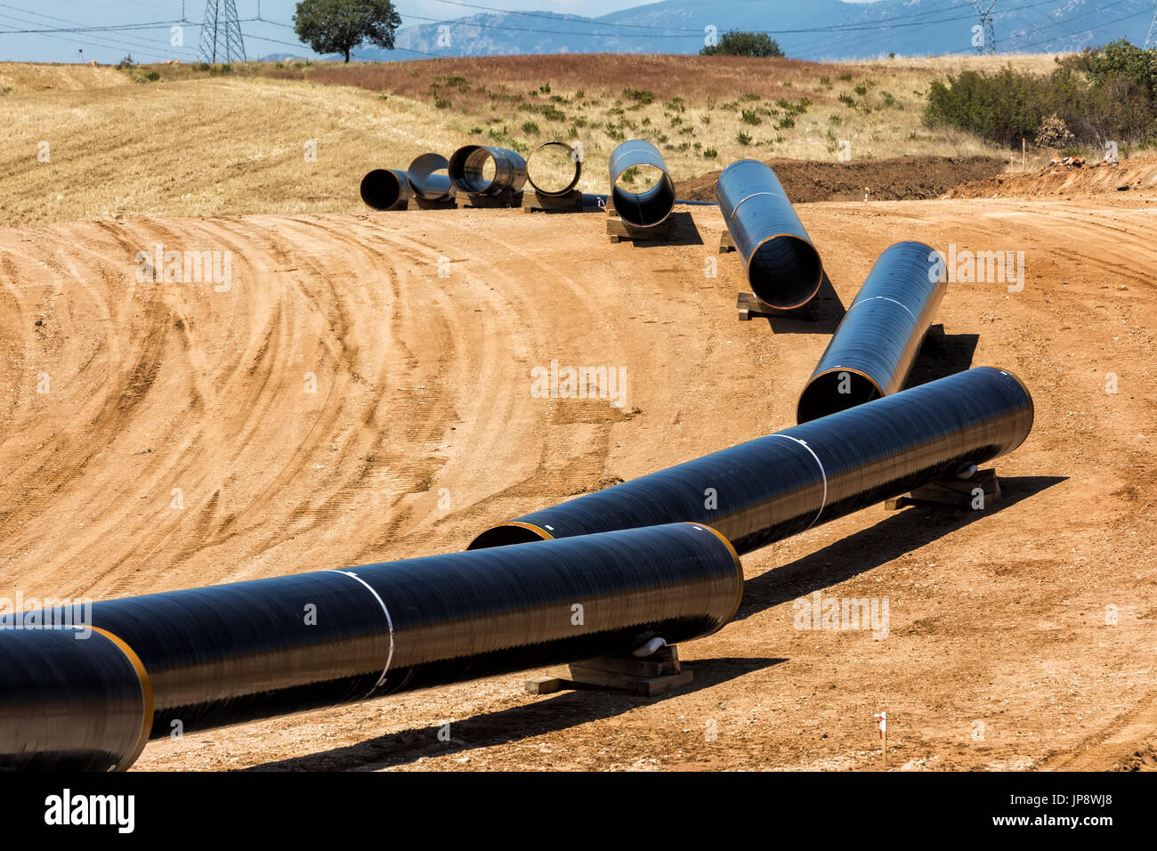 Construction of gas pipeline Trans Adriatic Pipeline TAP in north