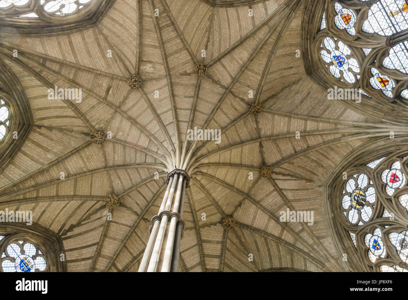 England, London, Westminster Abbey, The Chapter House Ceiling Stock ...