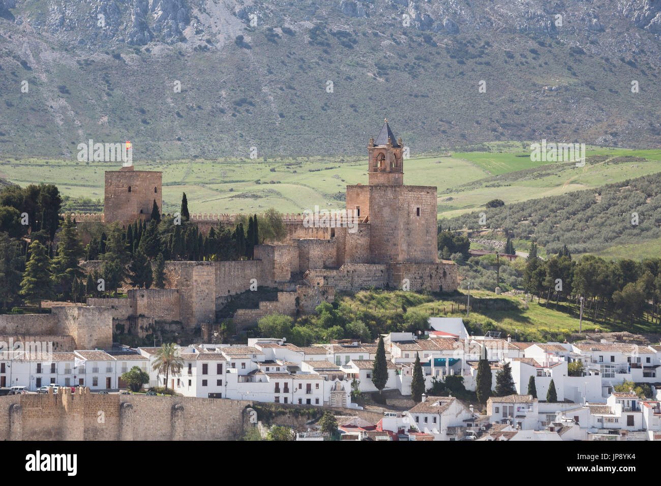 Spain, Andalucia Region, Malaga Province, Antequera city, Antequera Castle Stock Photo