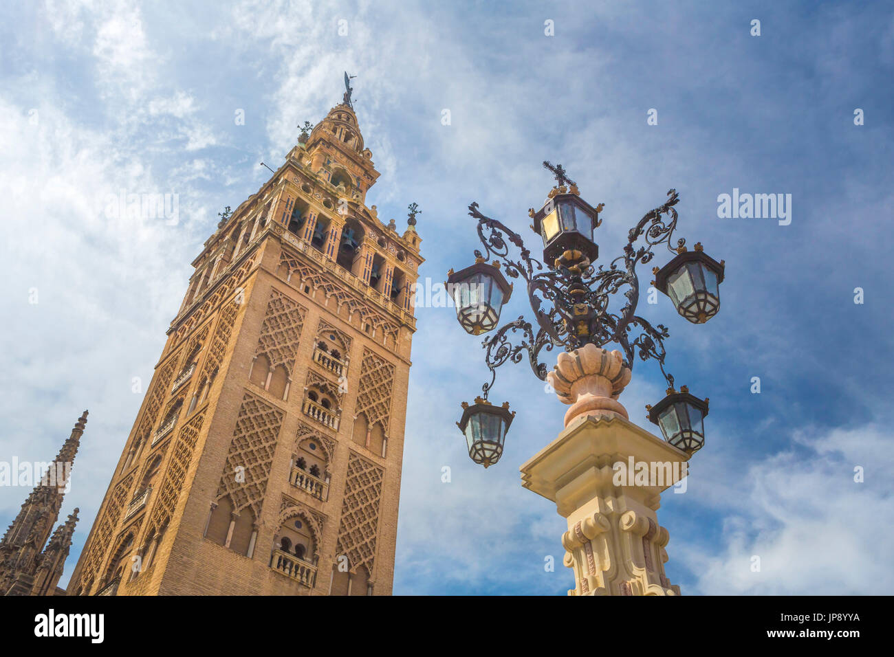 Spain, Andalucia Region, Sevilla City, Giralda Tower Stock Photo