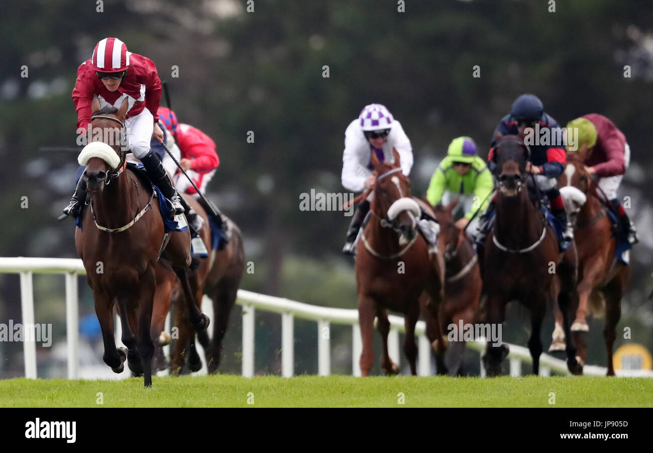 Pearl Of The West ridden by Billy Lee wins the Eventus Handicap during day one of the Galway Summer Festival at Galway Races, Ballybrit Galway. Stock Photo