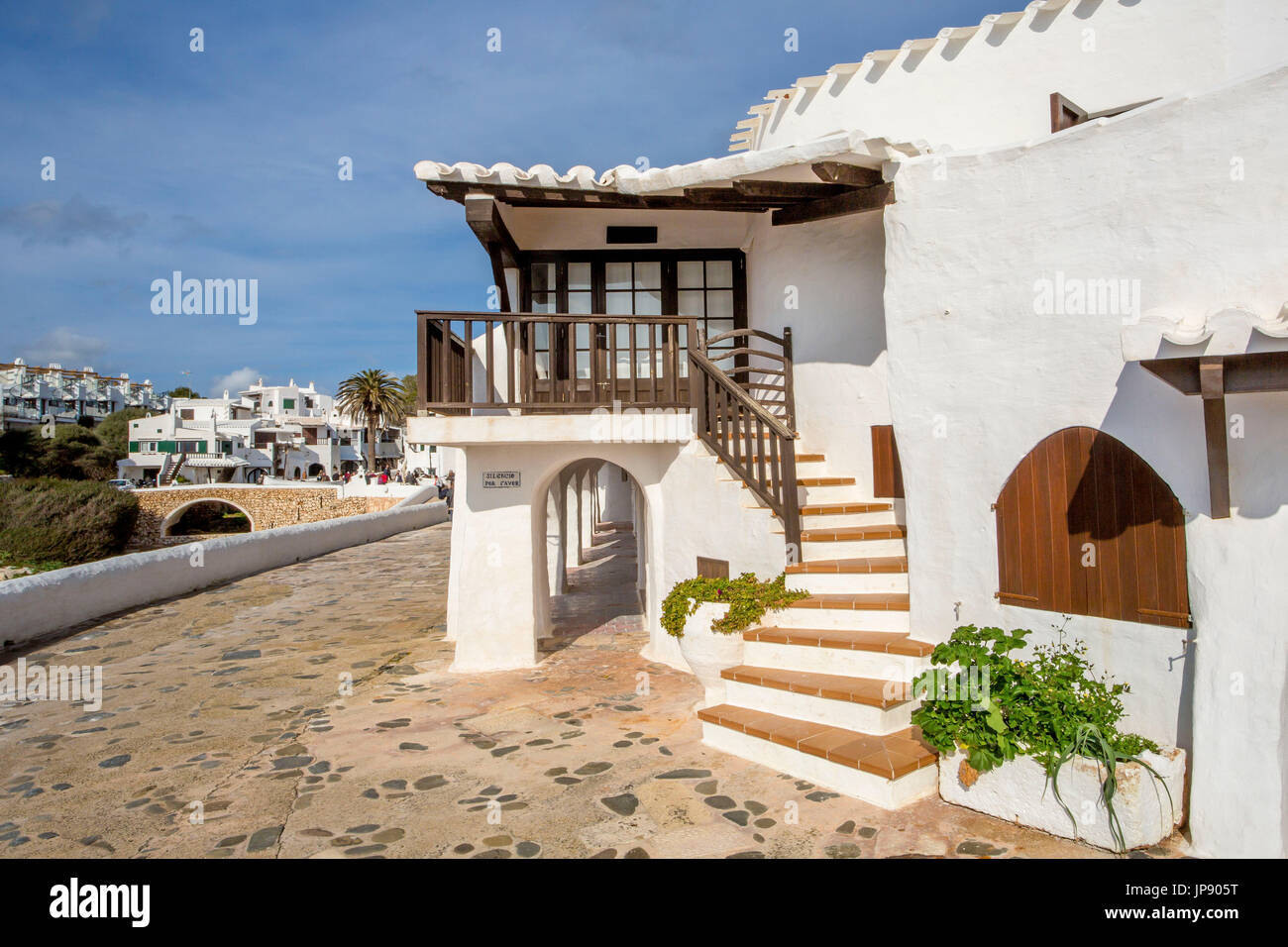 Spain, Balearic Islands, Menorca Island, Old Binibeca Fishing Village Stock Photo