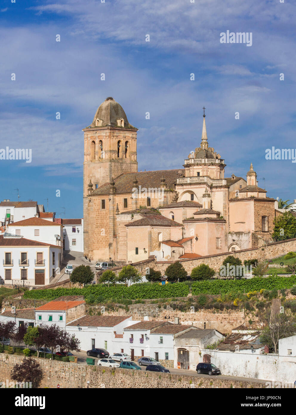 Spain, Extremadura Region, Jerez de los Caballeros City, Encarnacion Church Stock Photo