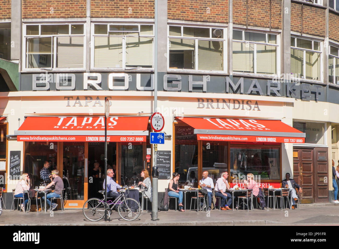 England, London, Southwark, Borough Market, Tapas Restaurant Stock Photo