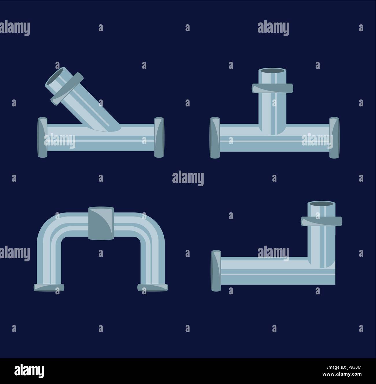 flat set icon tools plumbing vector illustration Stock Vector Image ...