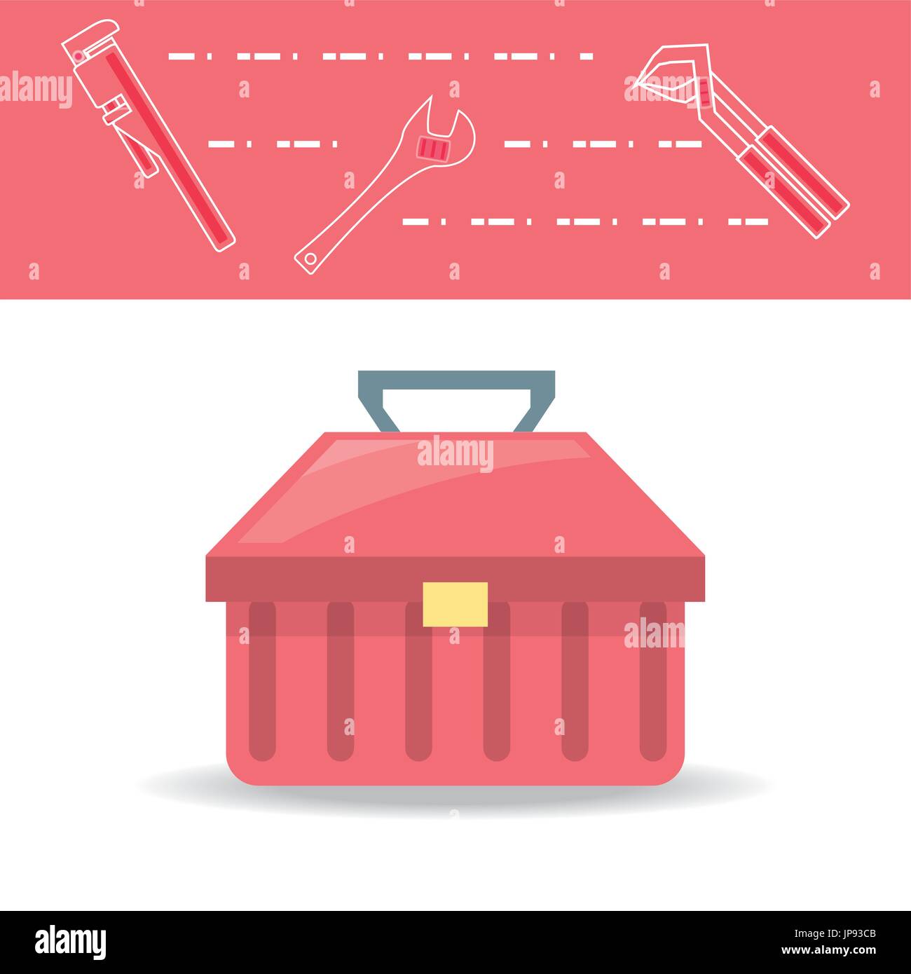 flat set icon tools plumbing vector illustration Stock Vector Image ...