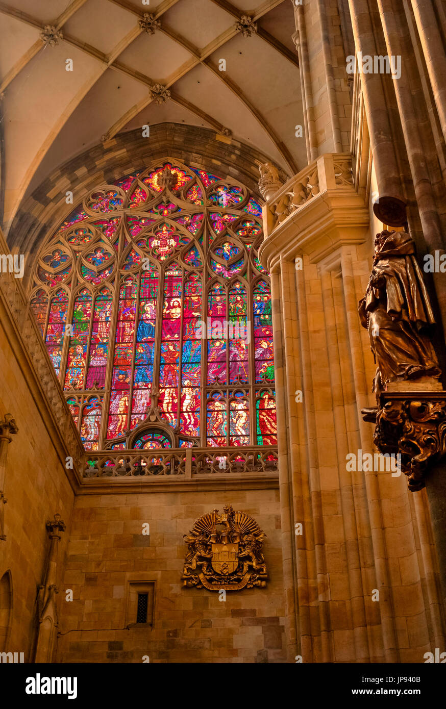 The South Transept, St. Vitus Cathedral, Prague (1936-39) Stock Photo