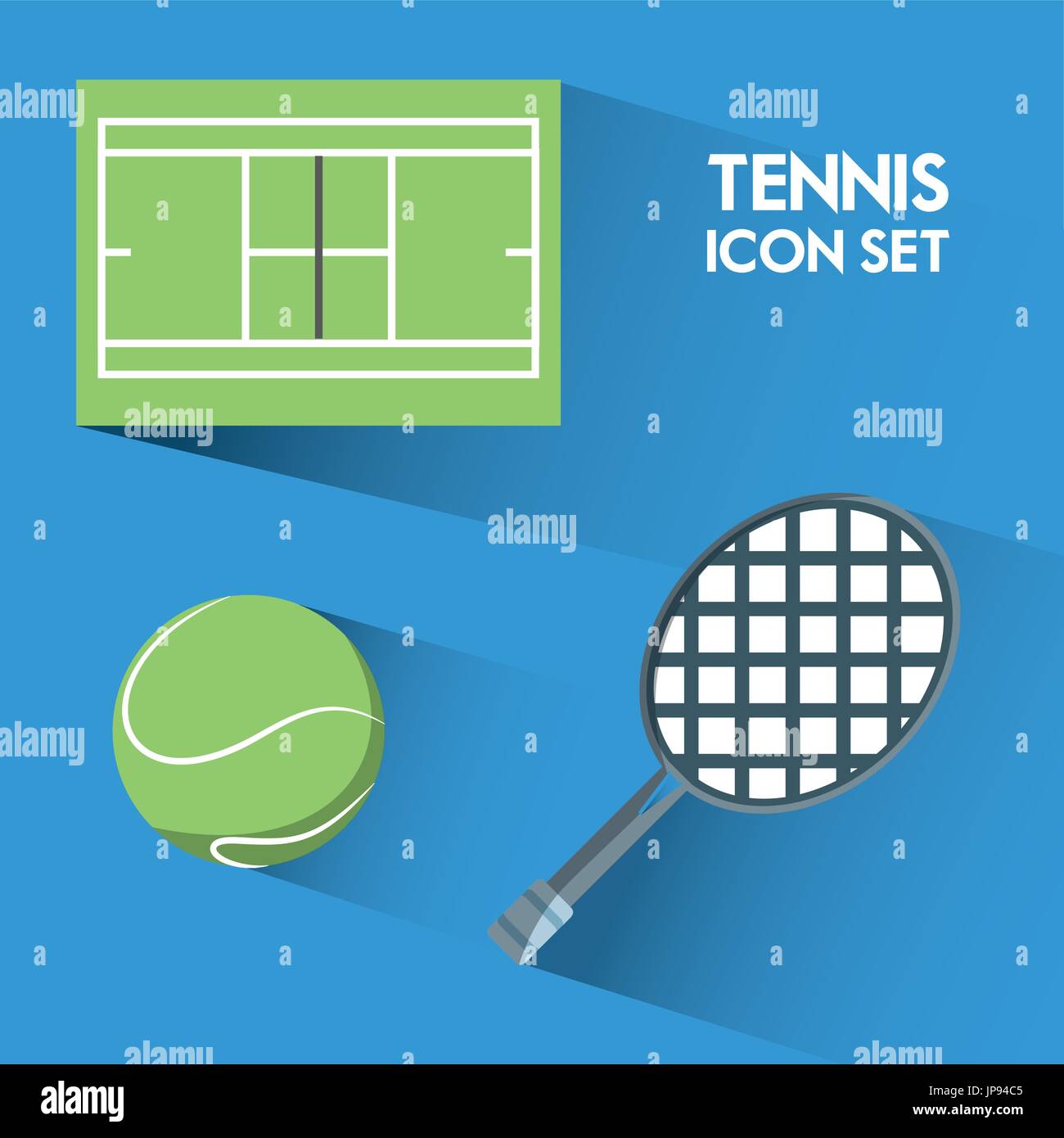 set concept icon tennis sport vector illustration Stock Vector Image ...