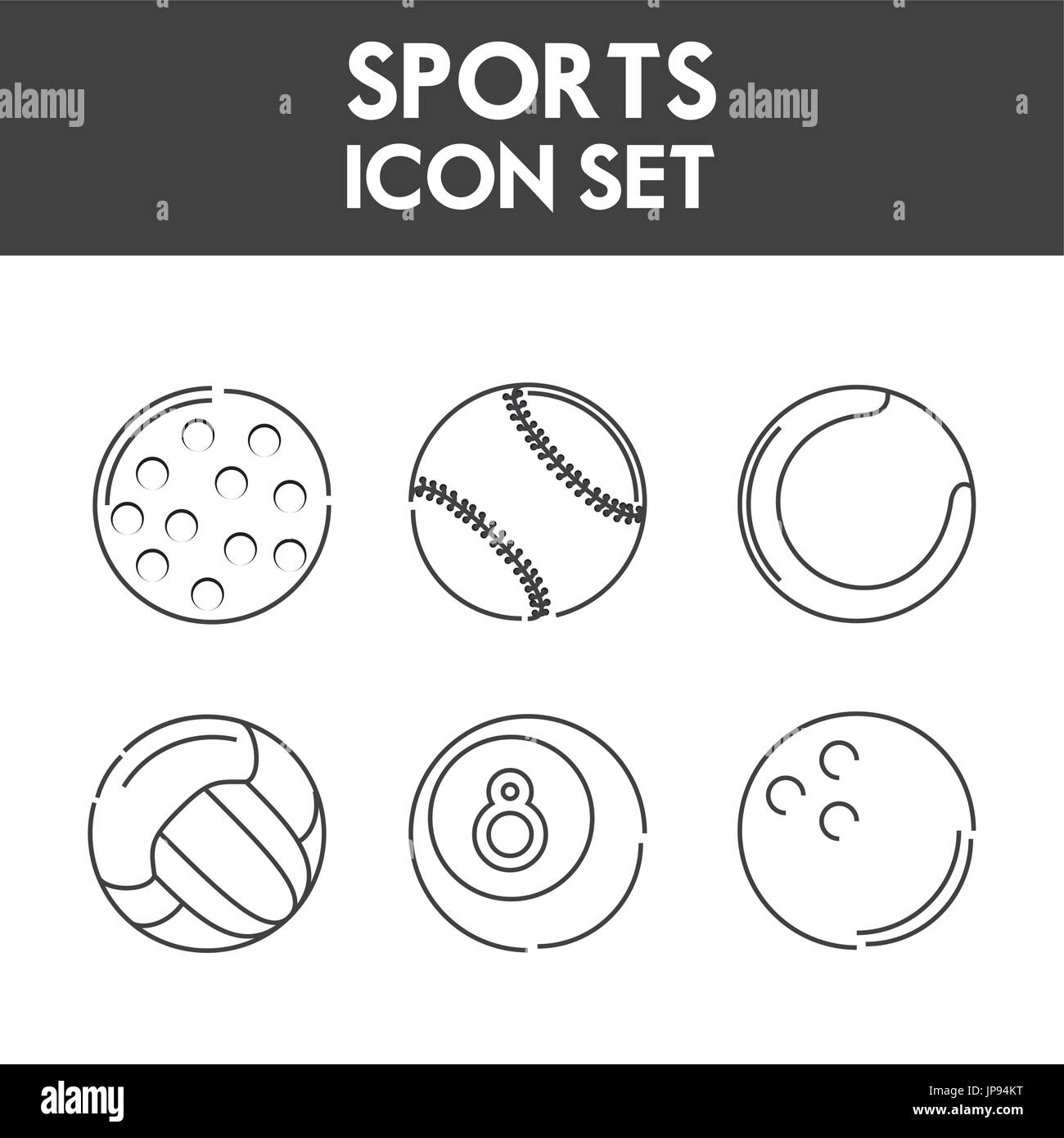 set flat icon ball sport vector illustration Stock Vector Image & Art ...