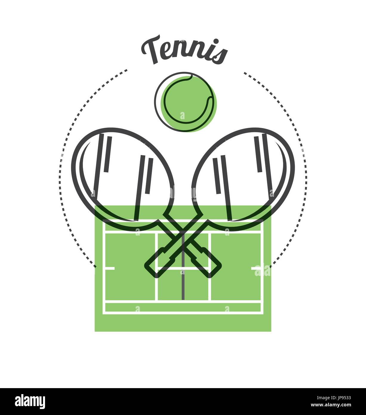 set concept icon tennis sport vector illustration Stock Vector Image ...