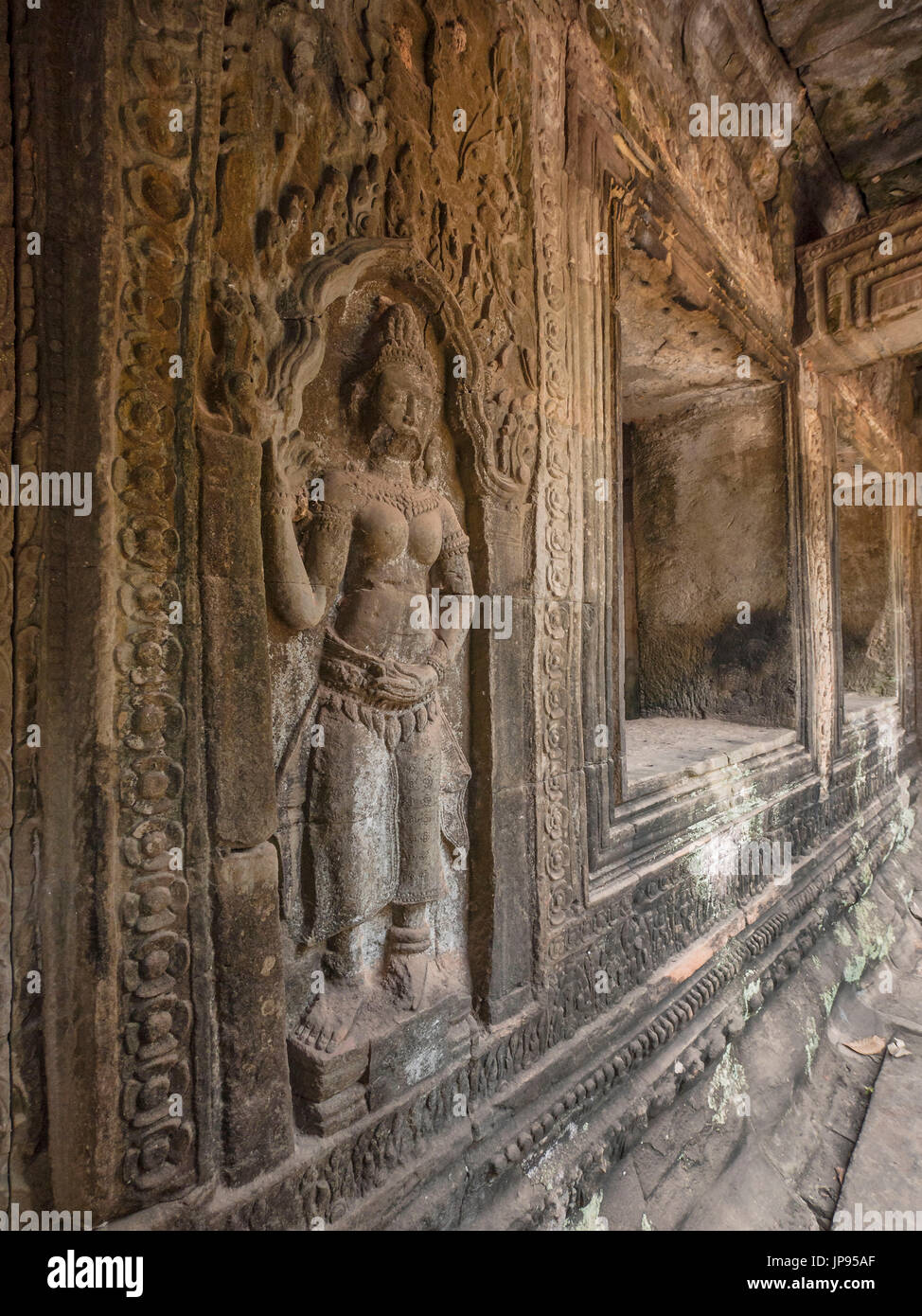 Ruins at Ta Prohm, Angkor Archaeological Park, Stock Photo