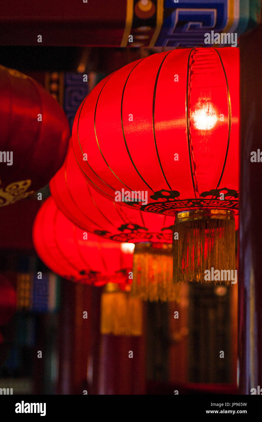 Red Lamps, Beijing, China Stock Photo