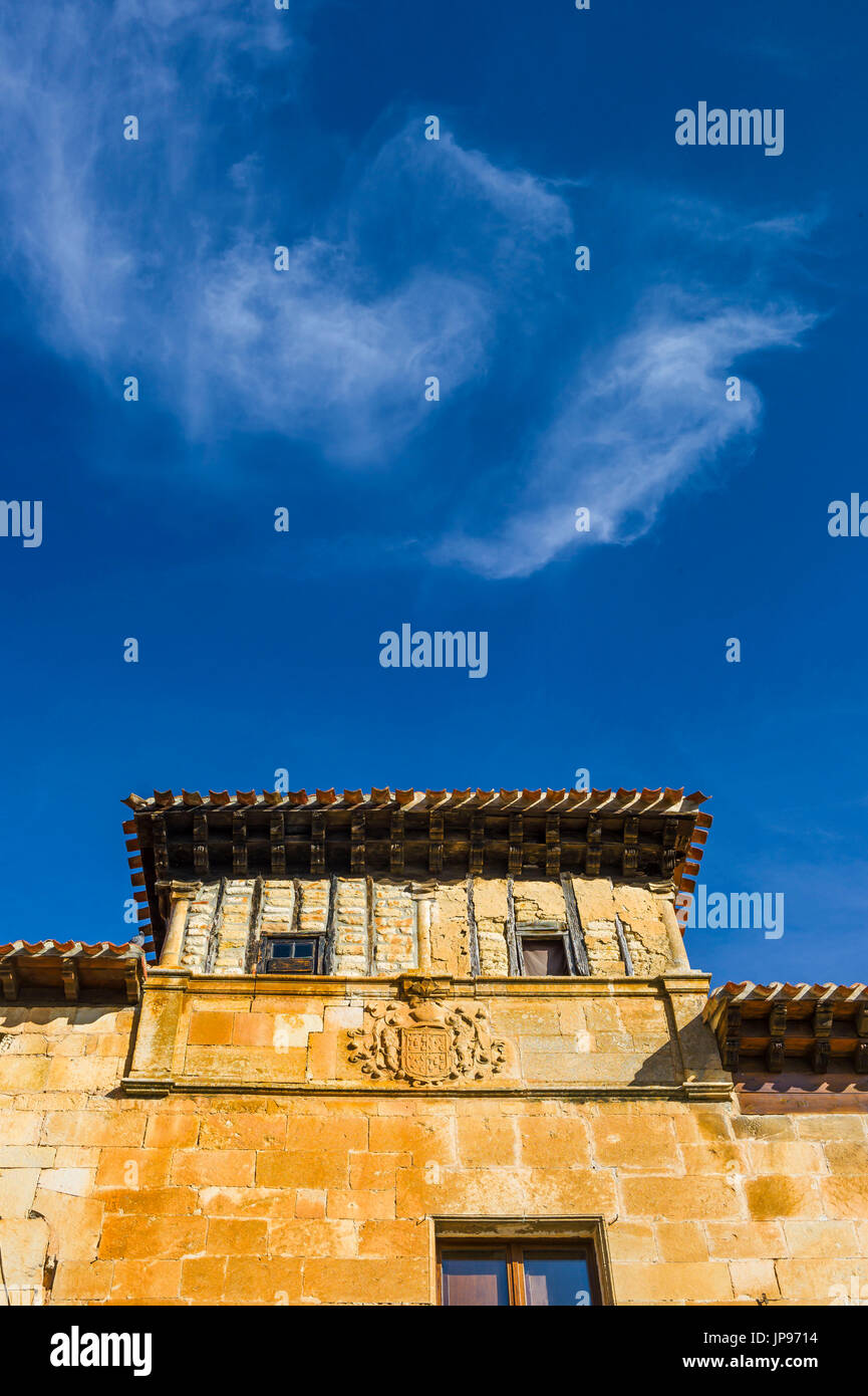 Old House, Silos, Burgos, Spain Stock Photo