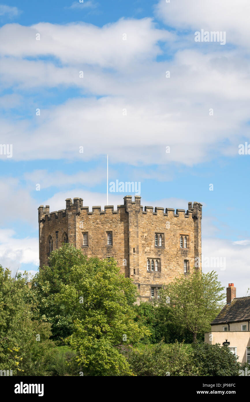 Durham castle keep, Durham University hall of residence, Palace Green, Durham, England, UK Stock Photo