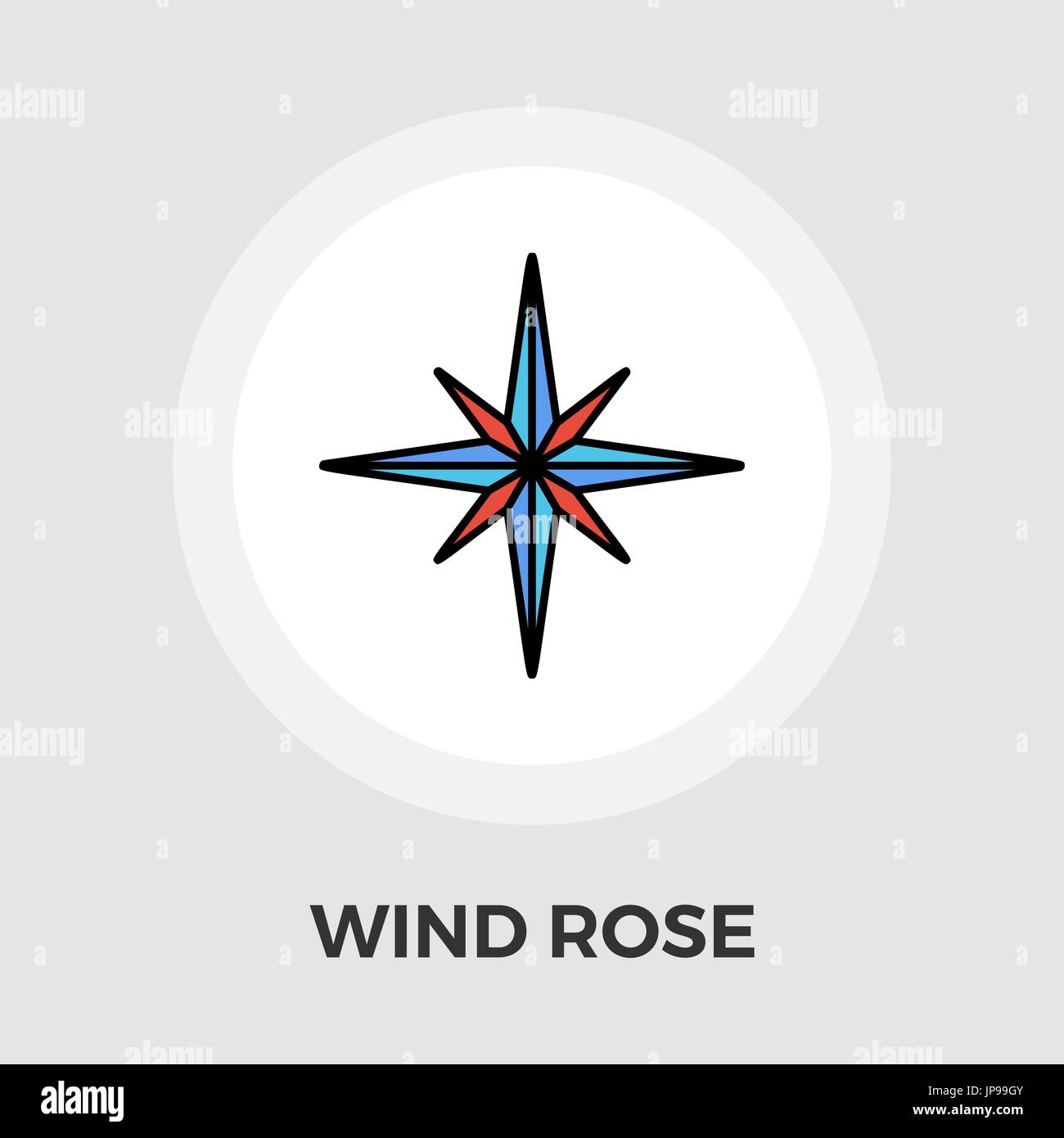 Wind rose icon vector. Flat icon isolated on the white background ...