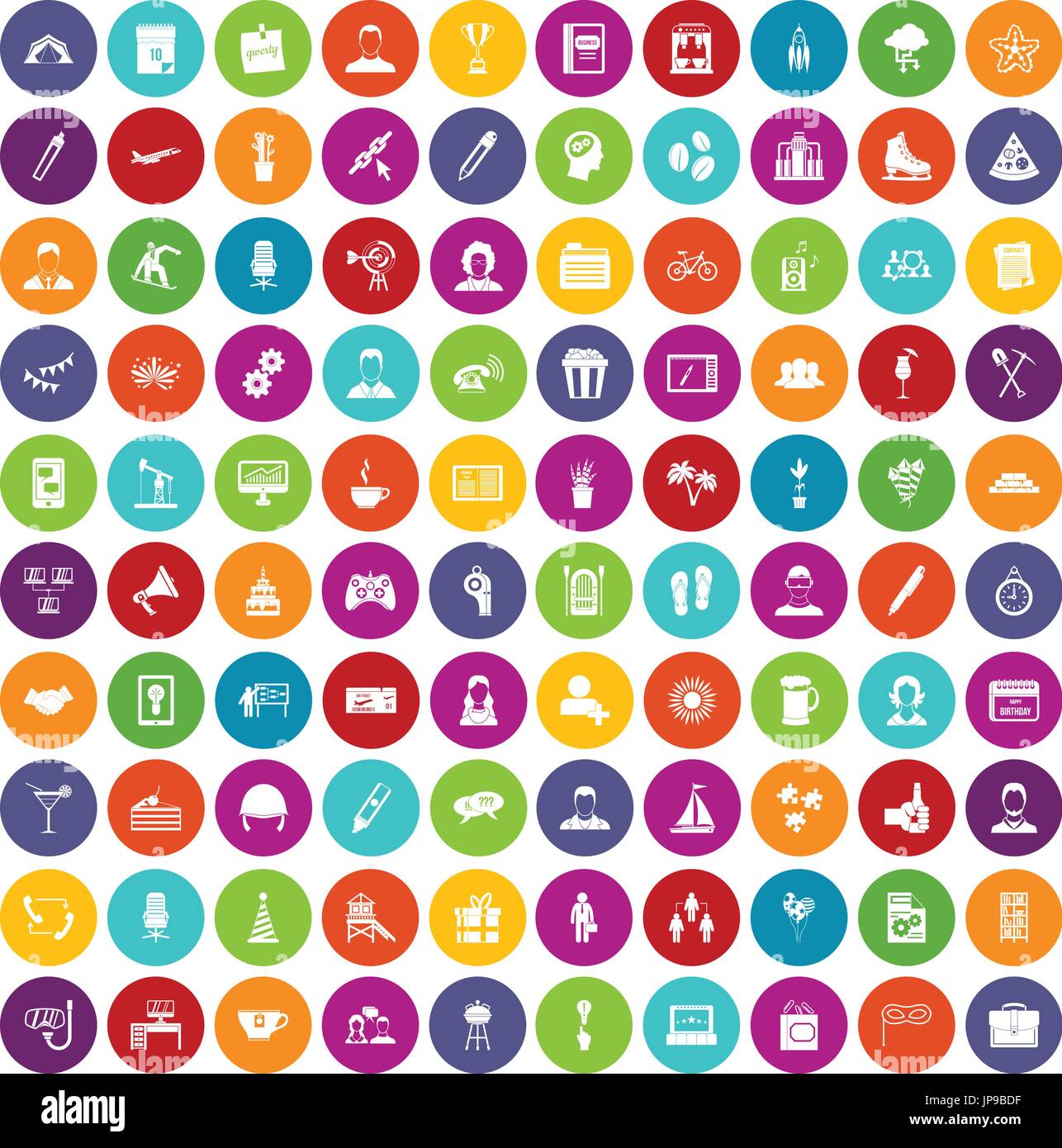 100 team building icons set color Stock Vector Image & Art - Alamy