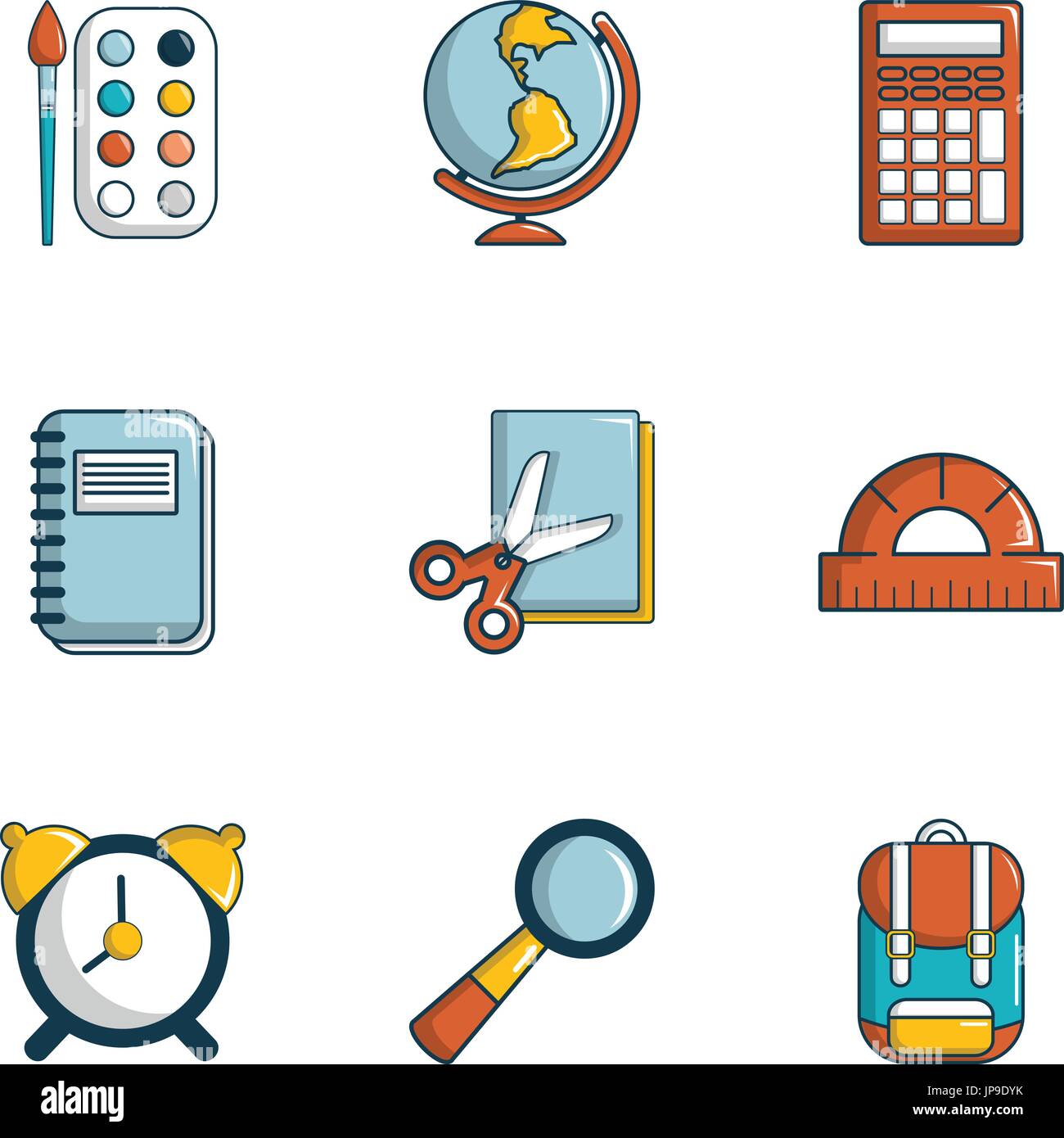 School icons set, flat style Stock Vector Image & Art - Alamy