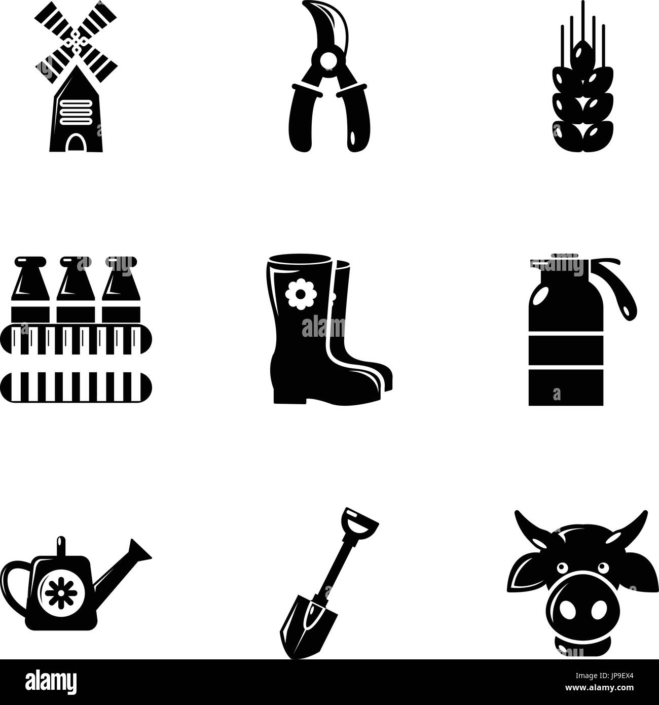 Farmer equipment icons set, simple style Stock Vector Image & Art - Alamy