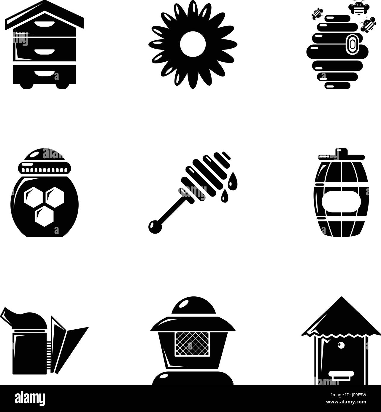 Apiculture icons set, simple style Stock Vector Image & Art - Alamy