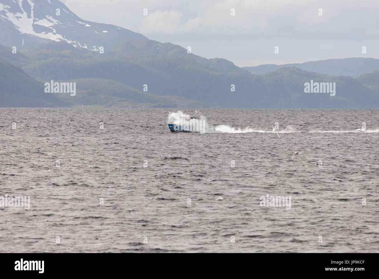 boat blue ocean drive driving Stock Photo Alamy