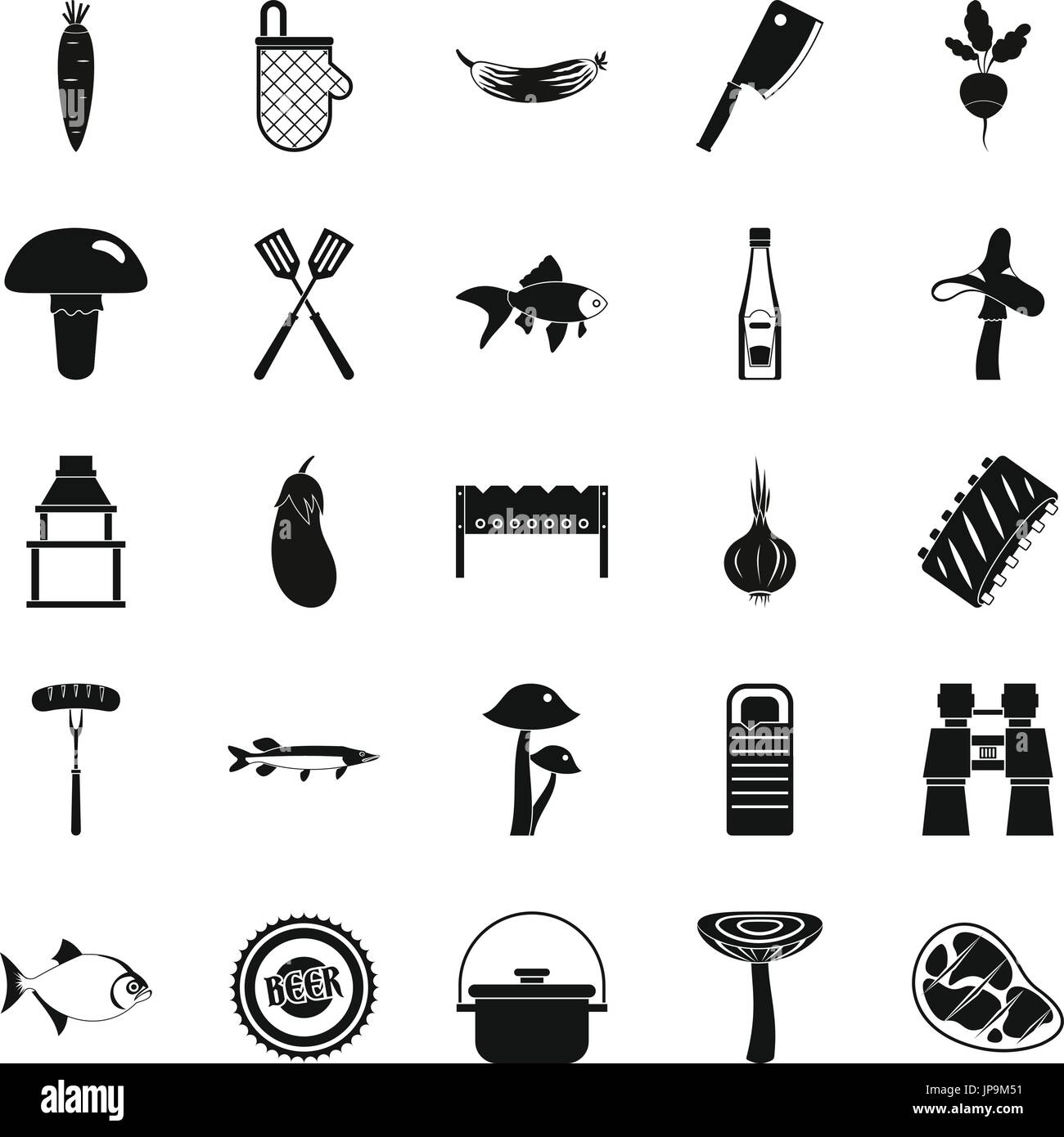 Picker icons set, simple style Stock Vector Image & Art Alamy