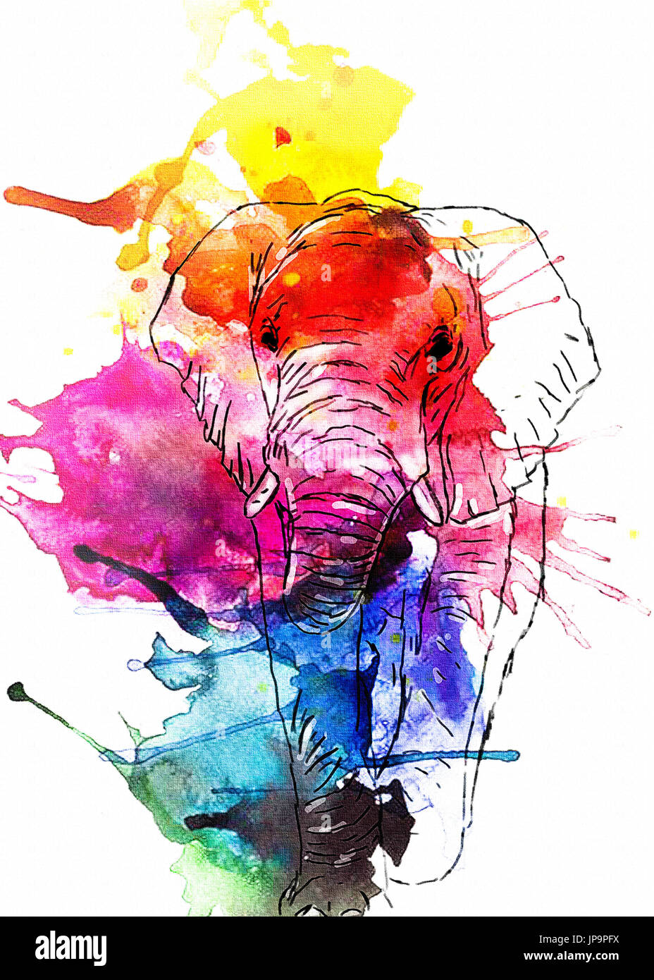 pen watercolor sketch