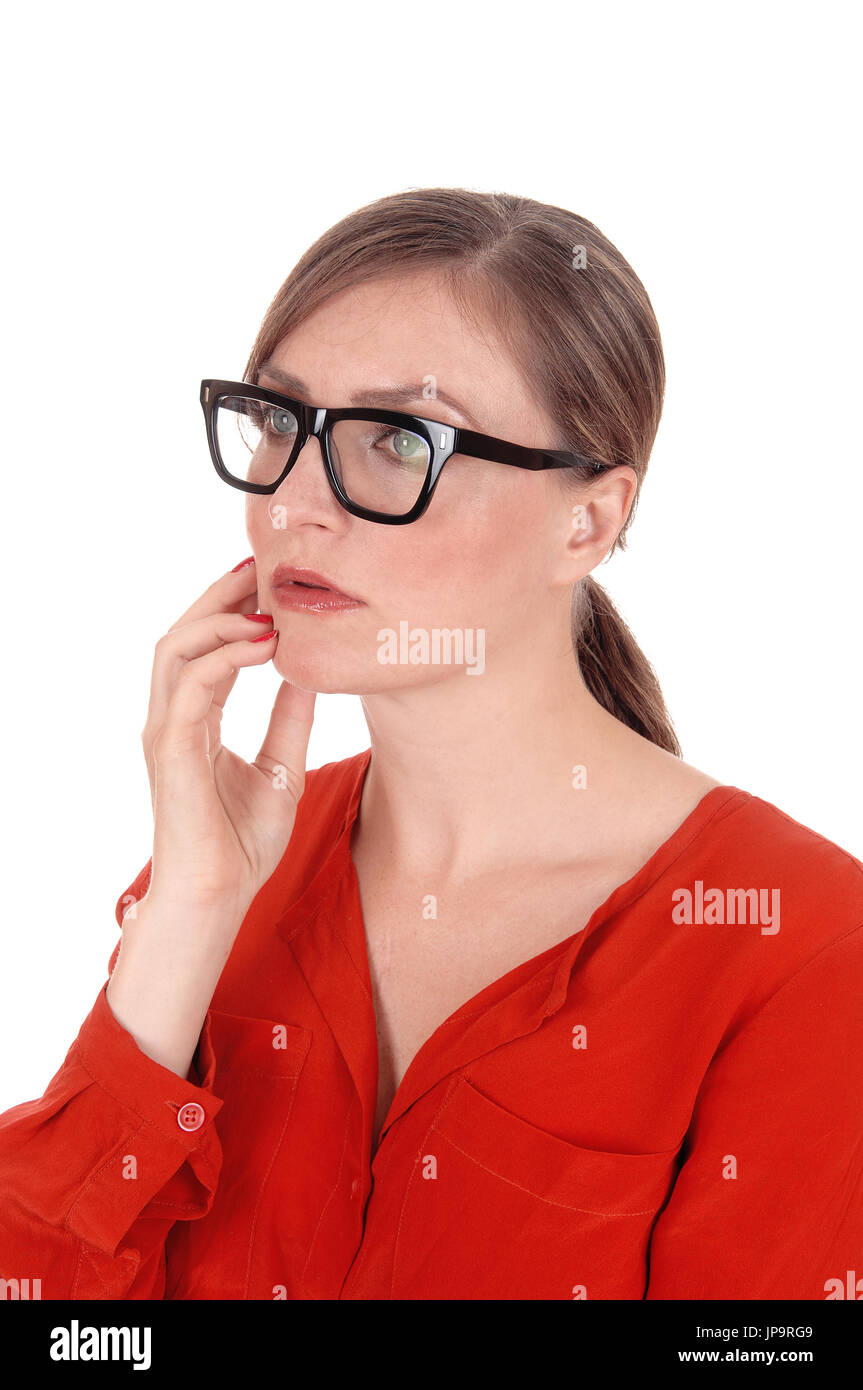 Embarrassed Shy Nervous Young Woman Stock Photos