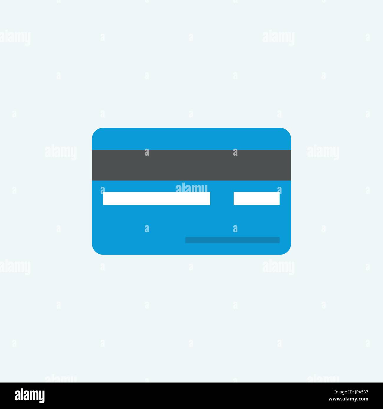 Credit Card Back Icon. Stock Vector