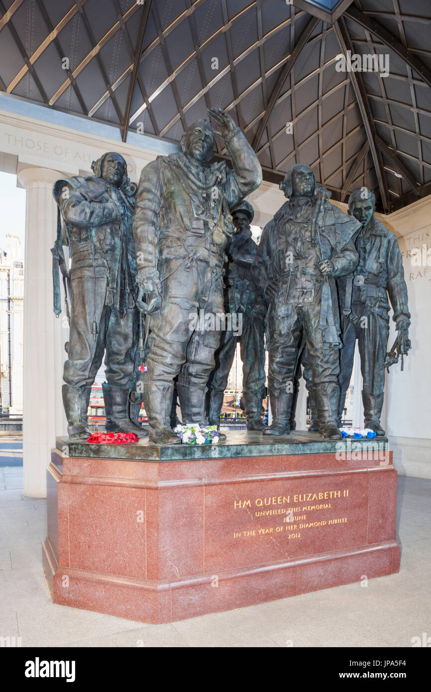England, London, Green Park, The Royal Air Force WWII Bomber Command Memorial Stock Photo