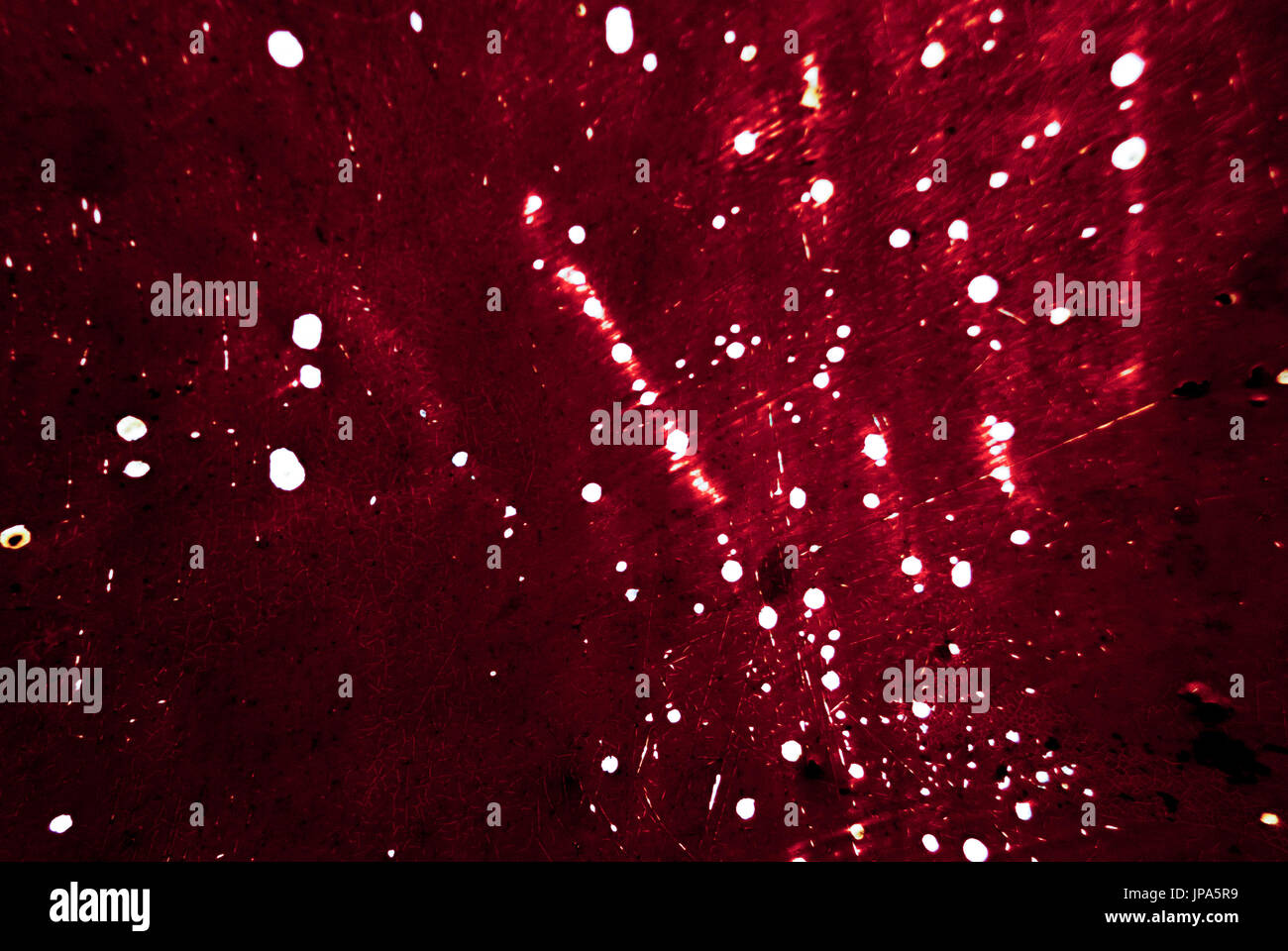 Abstract Background, Red and White Paint Splatter, Texture, Pattern Stock Photo