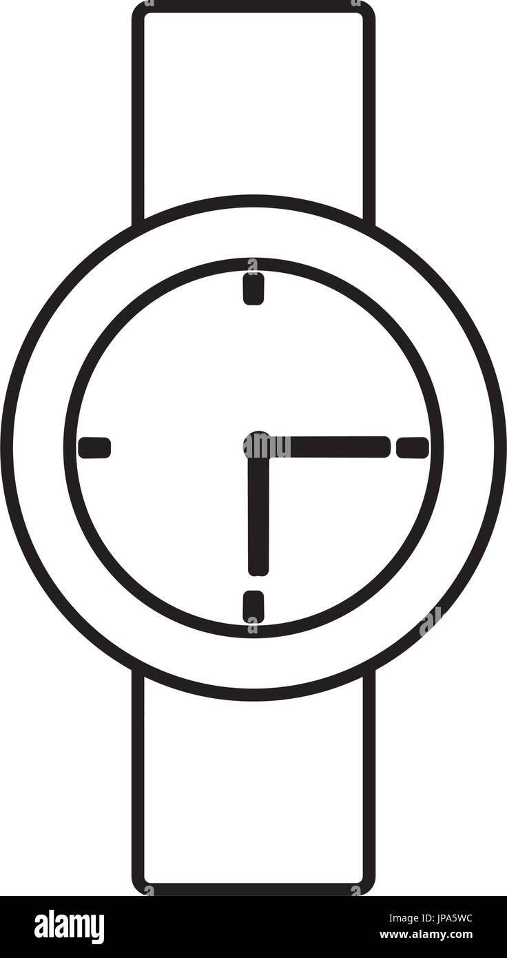 watch icon over white background vector illustration Stock Vector Image ...