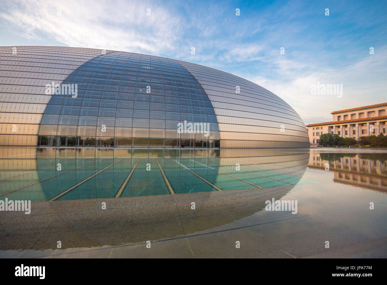 China, Beijing City, National Center for the Performing Arts, National Grand Theater Stock Photo