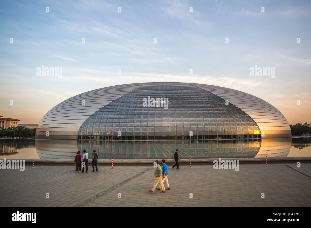 China, Beijing City, National Center for the Performing Arts, National Grand Theater Stock Photo