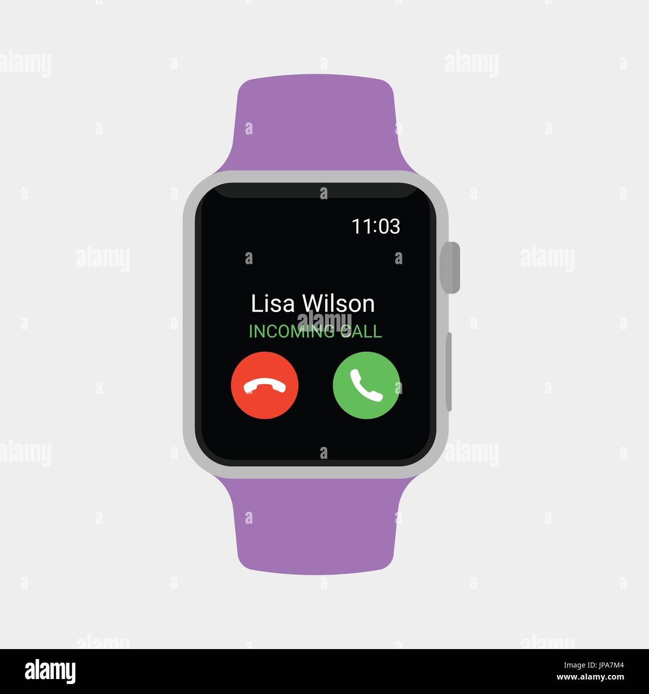 smartwatch incoming call